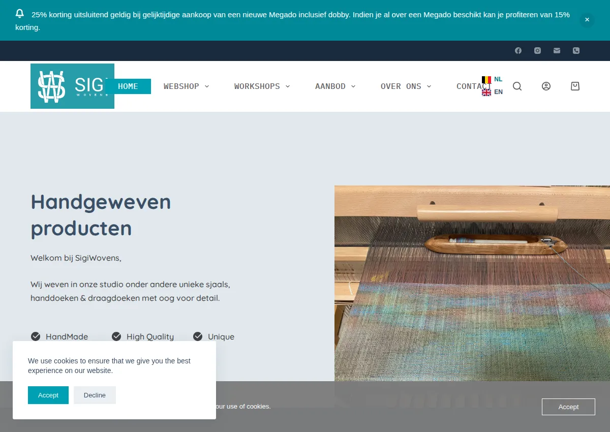 Store homepage
