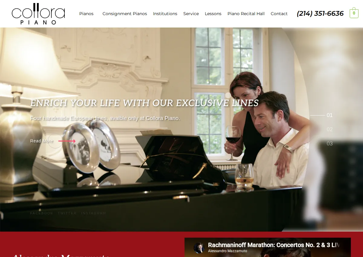 Store homepage
