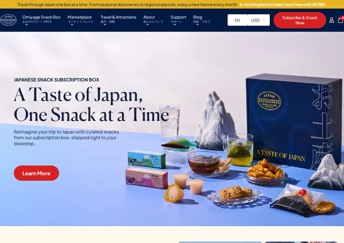 Store homepage