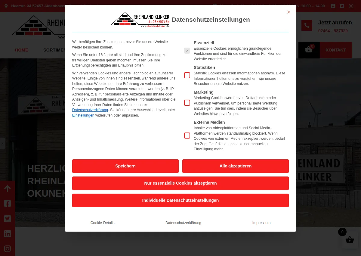 Store homepage