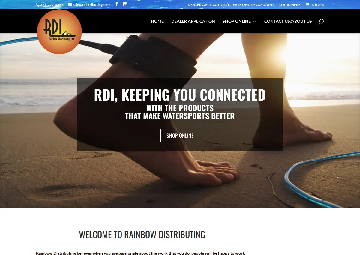 Store homepage