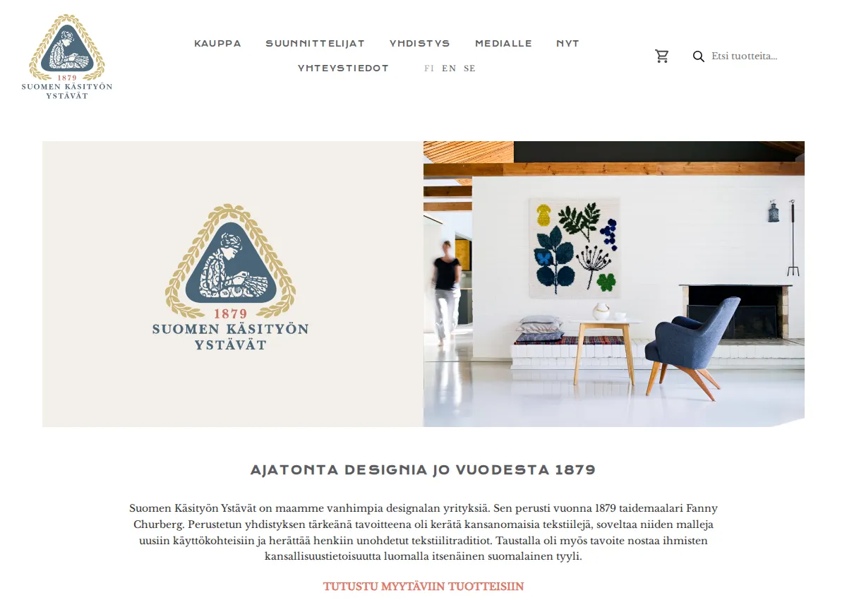 Store homepage