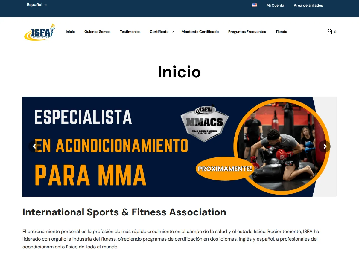 Store homepage