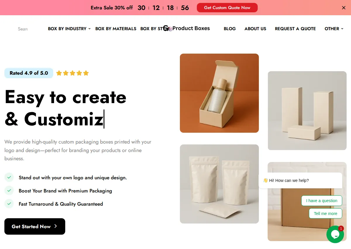 Store homepage
