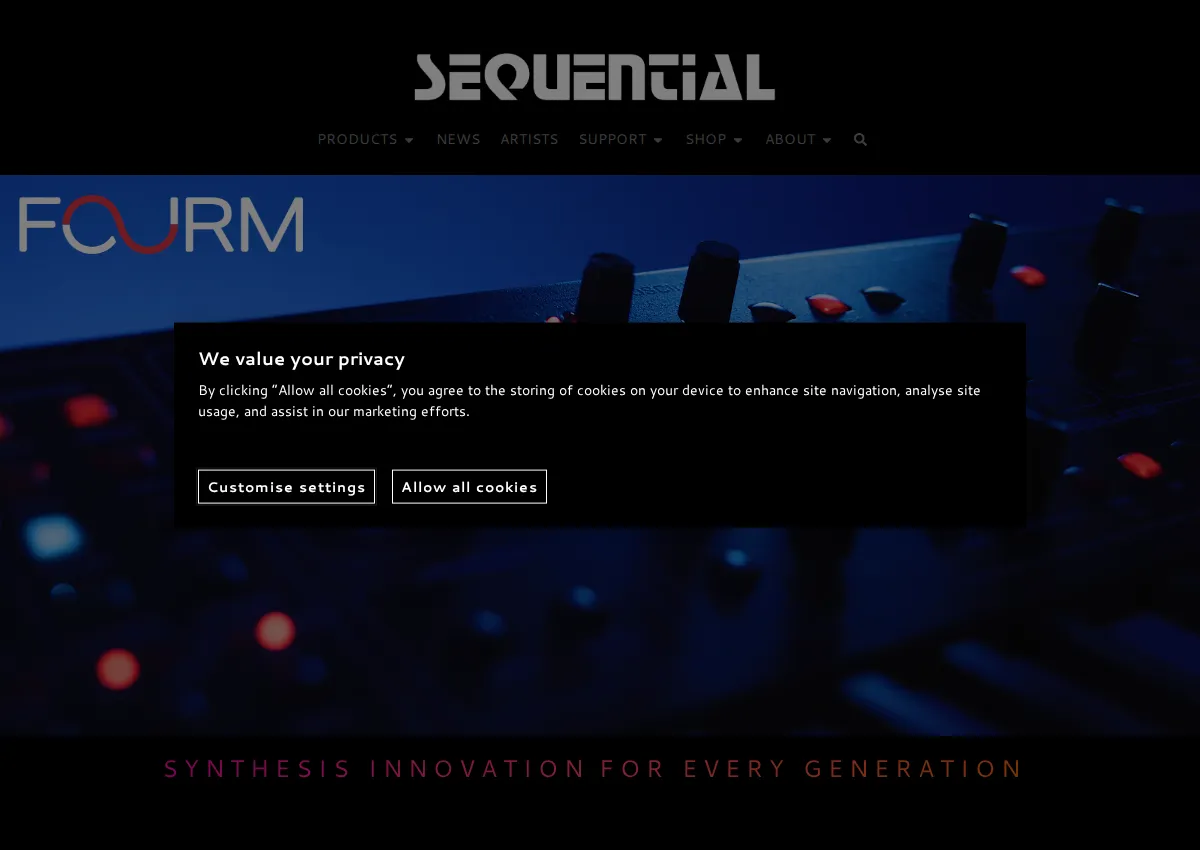 Store homepage