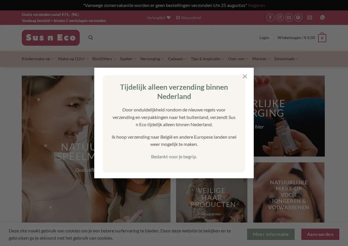 Store homepage