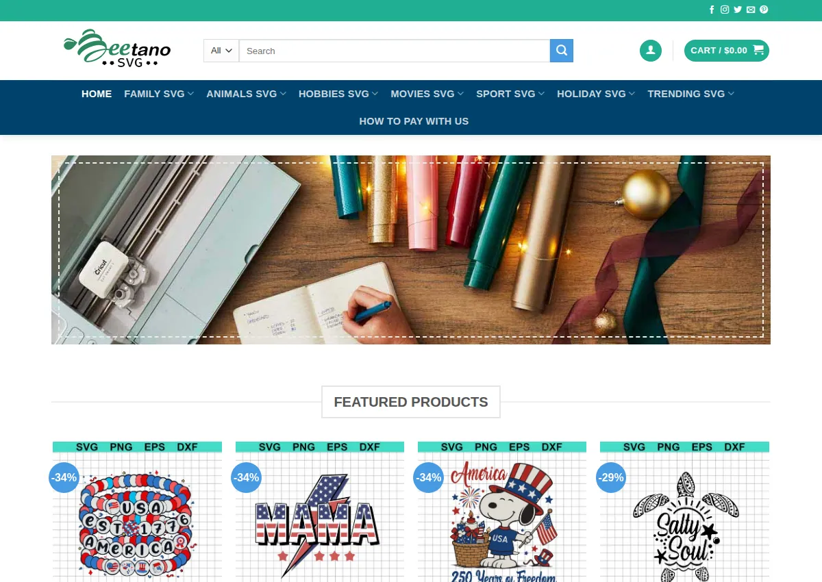 Store homepage