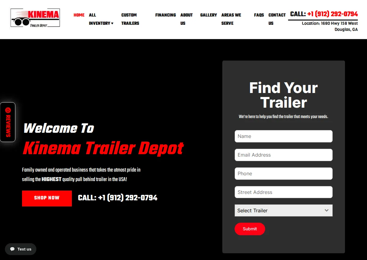 Store homepage