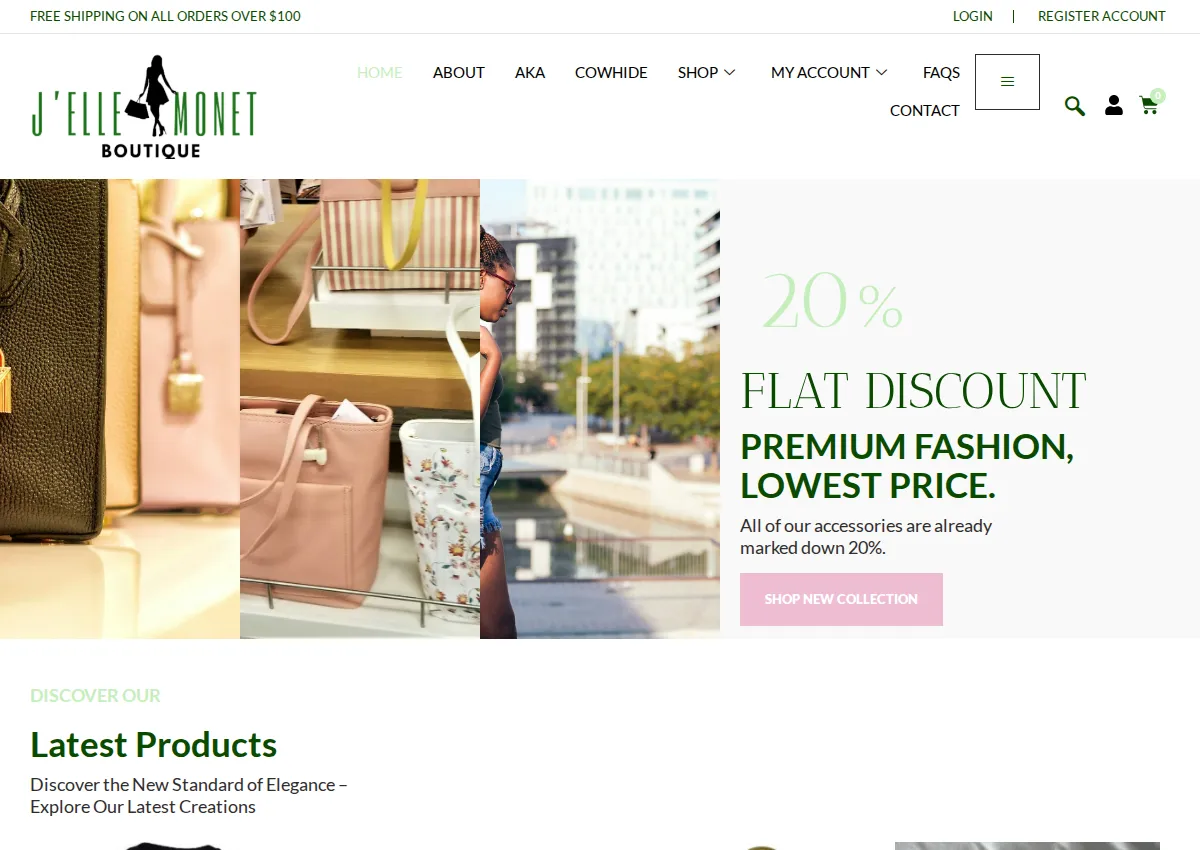 Store homepage