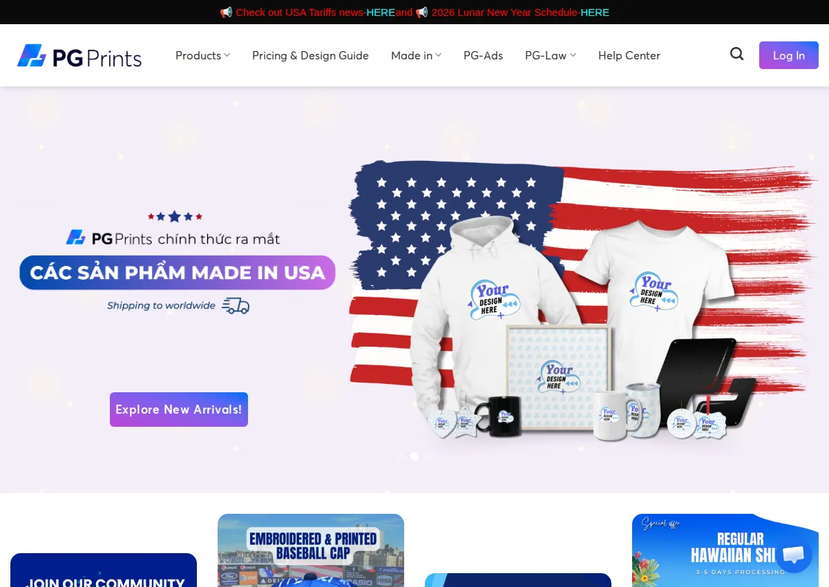 Store homepage