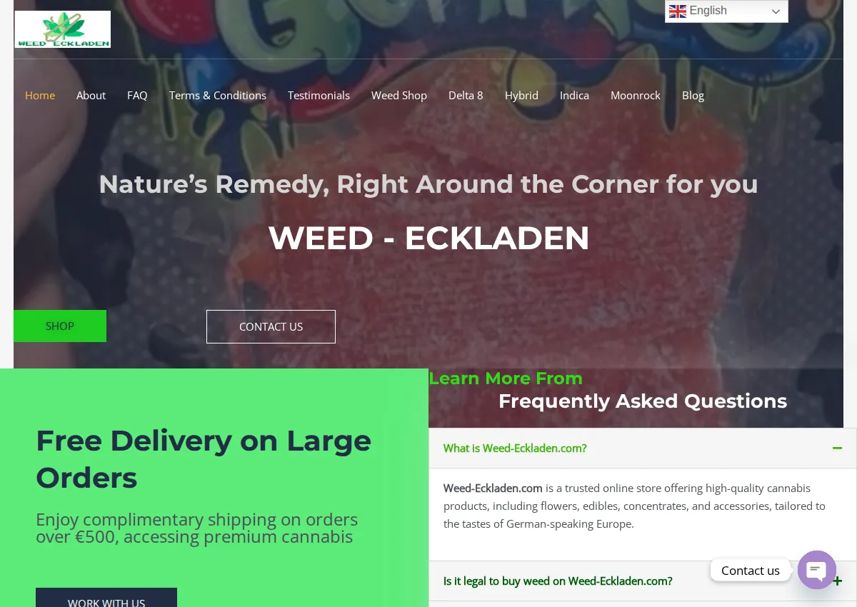 Store homepage