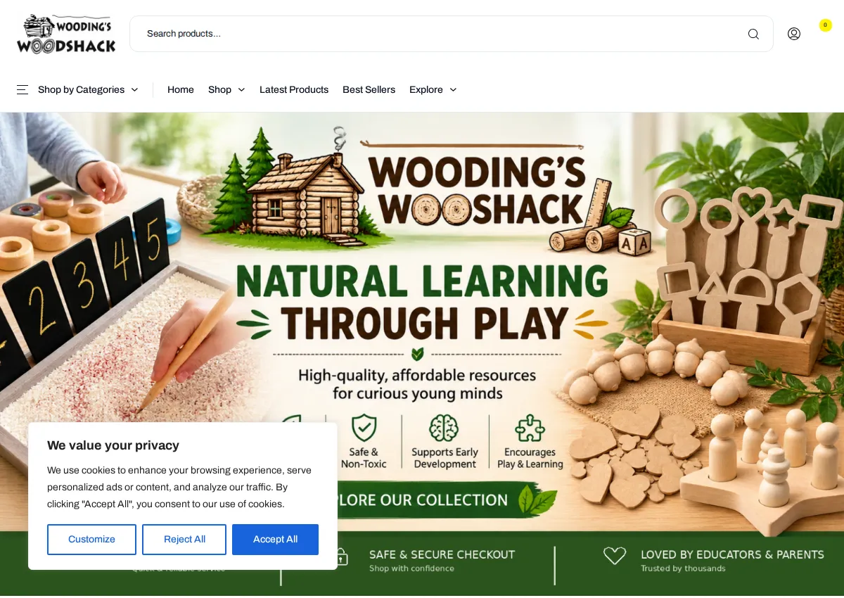 Store homepage