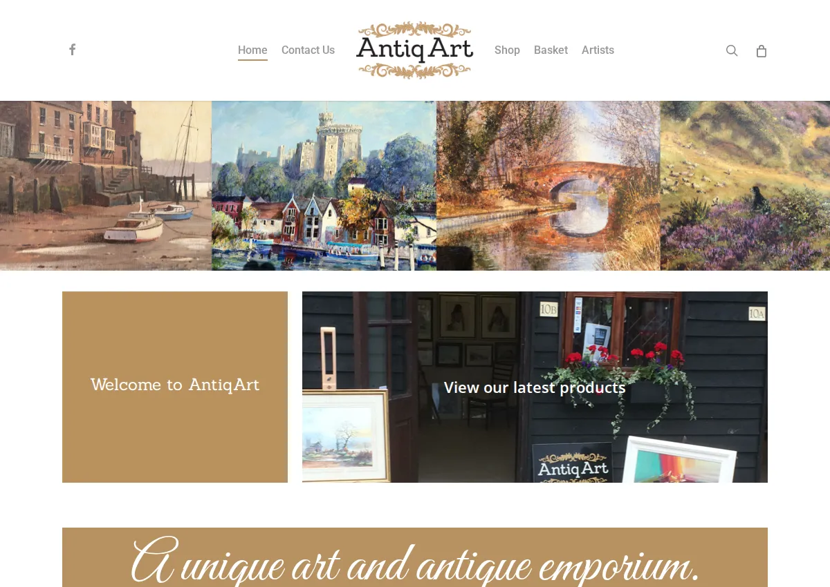 Store homepage