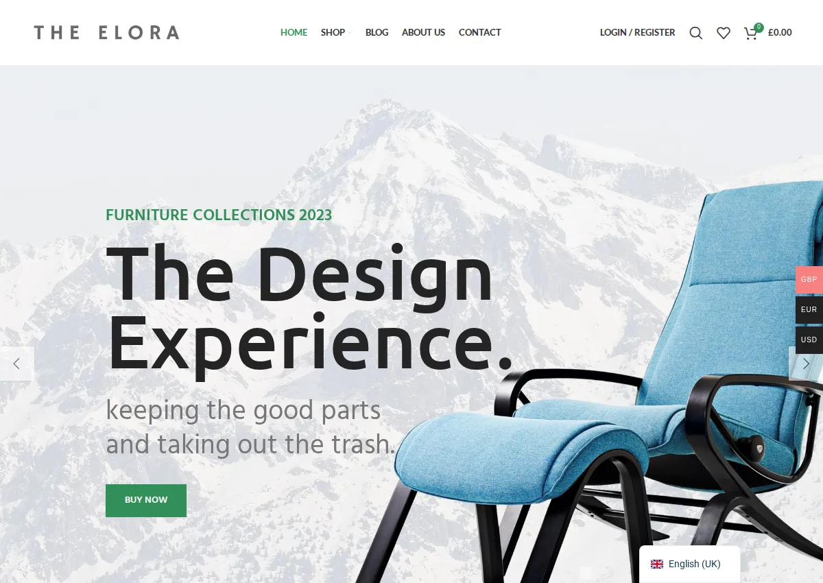 Store homepage