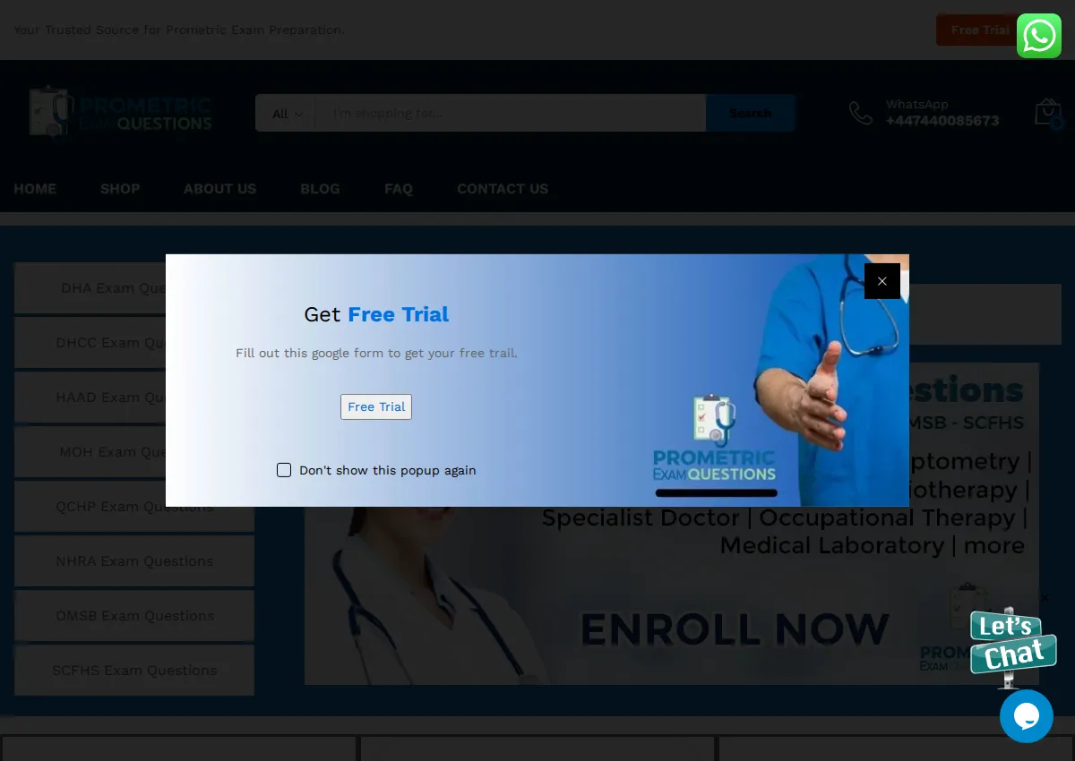 Store homepage