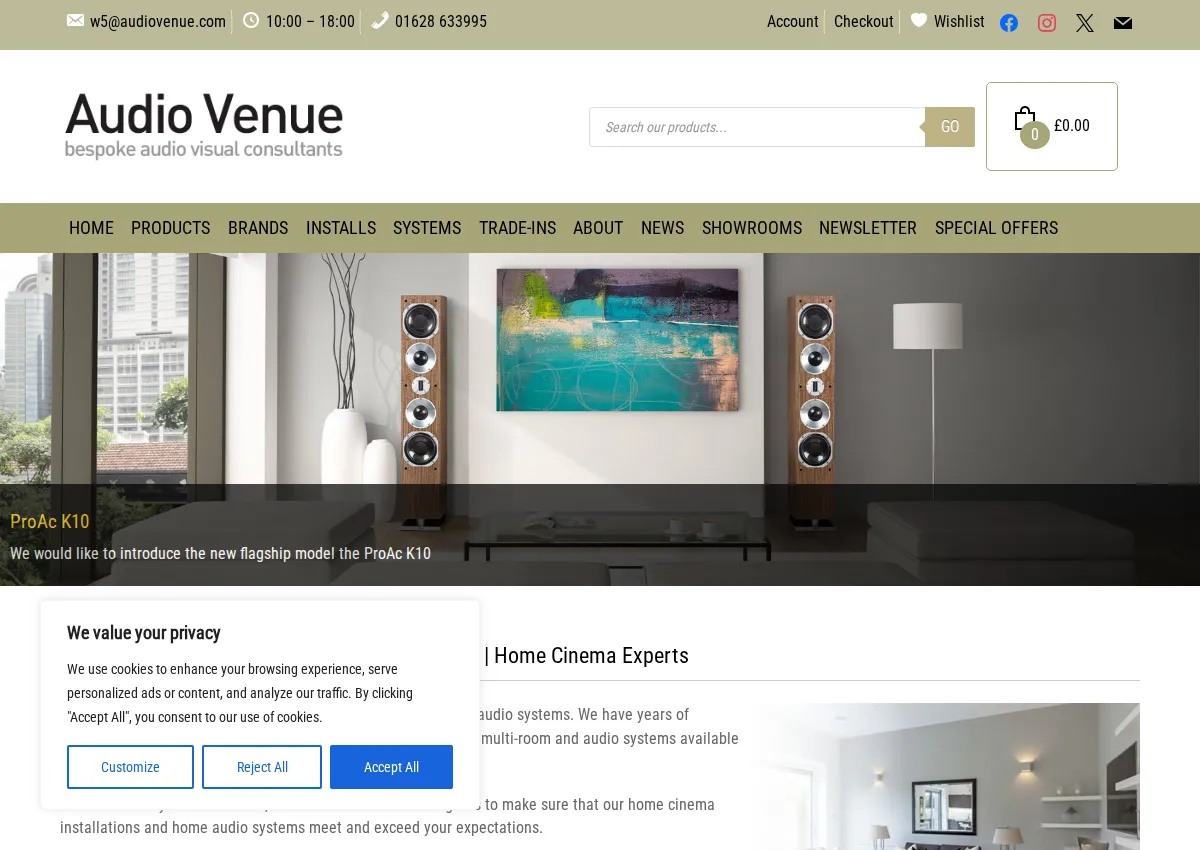 Store homepage