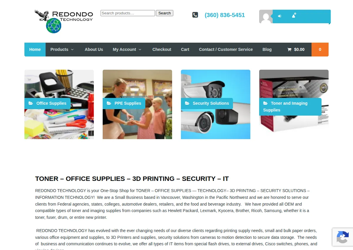 Store homepage