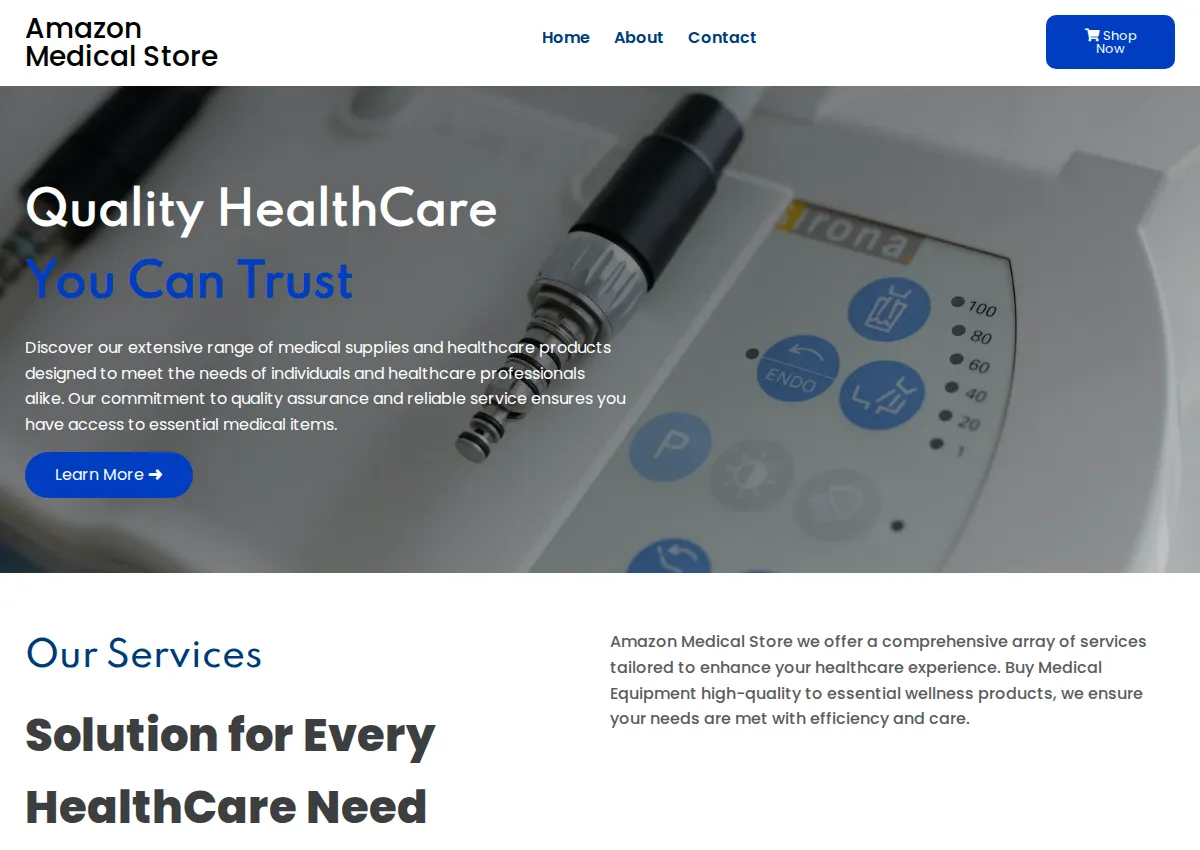 Store homepage