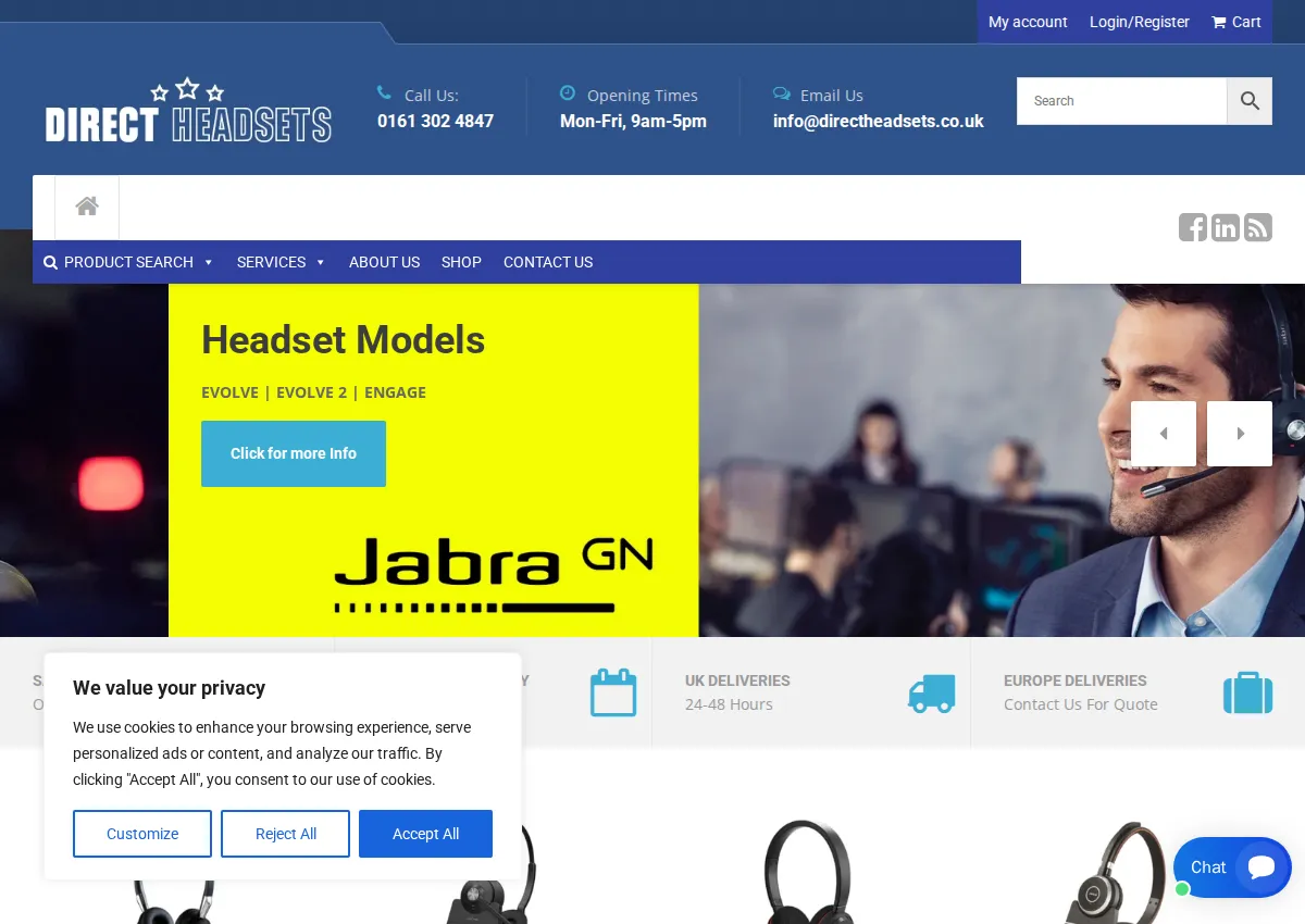 Store homepage