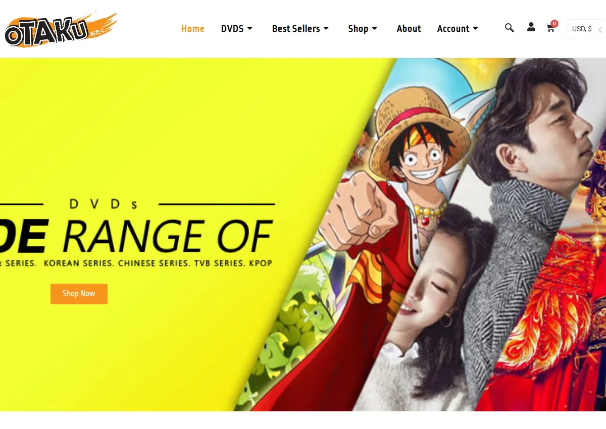 Store homepage