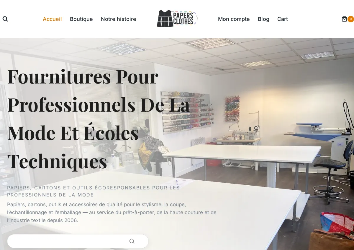Store homepage