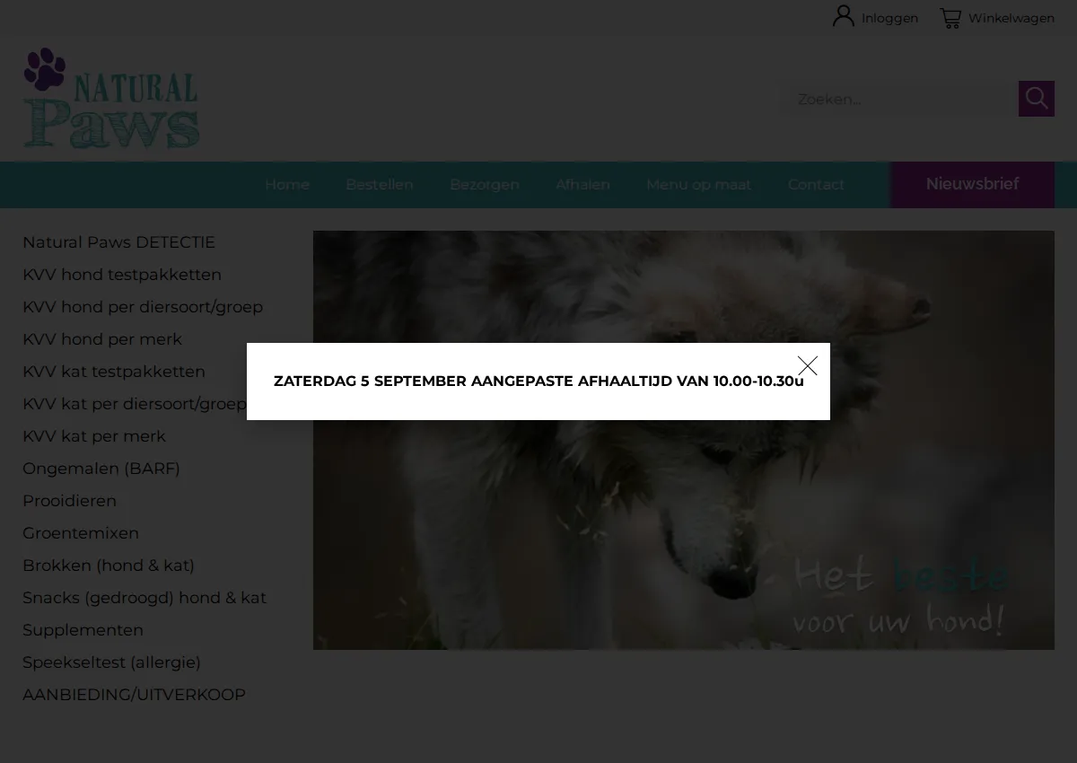 Store homepage