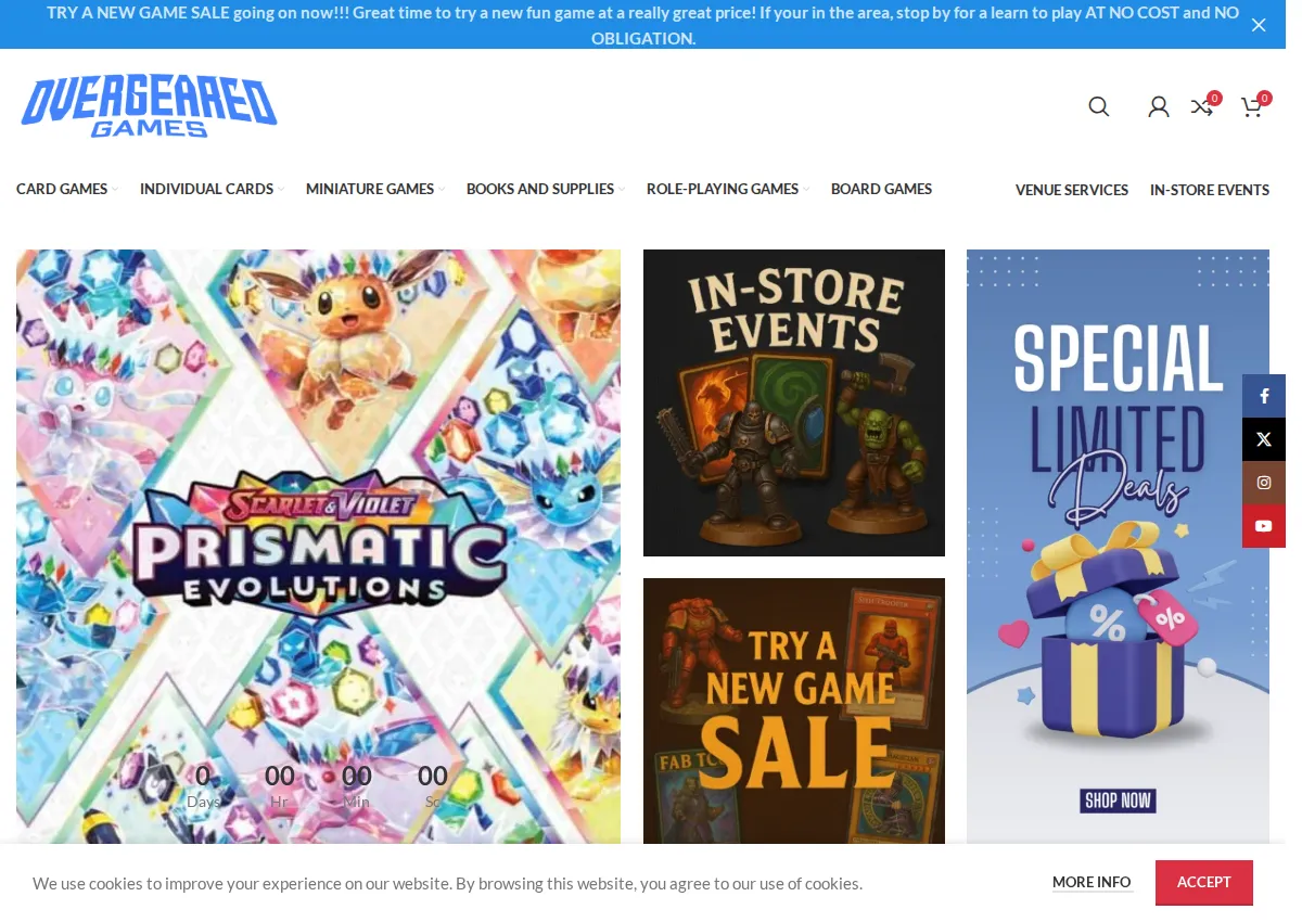 Store homepage