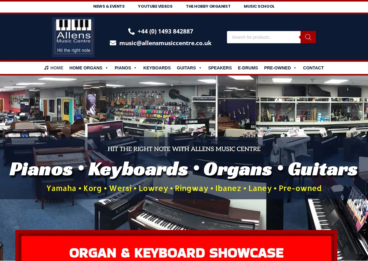 Store homepage