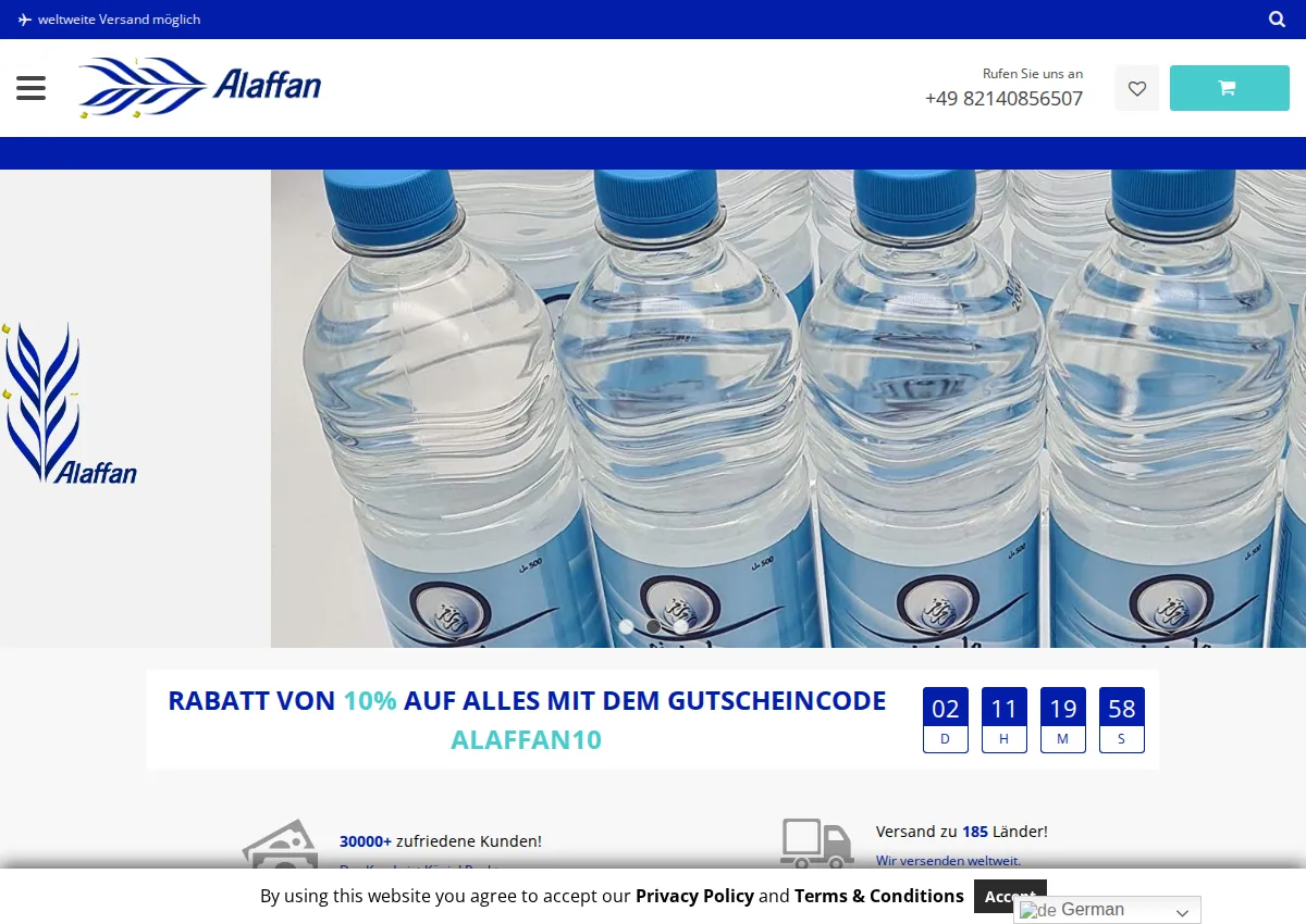 Store homepage