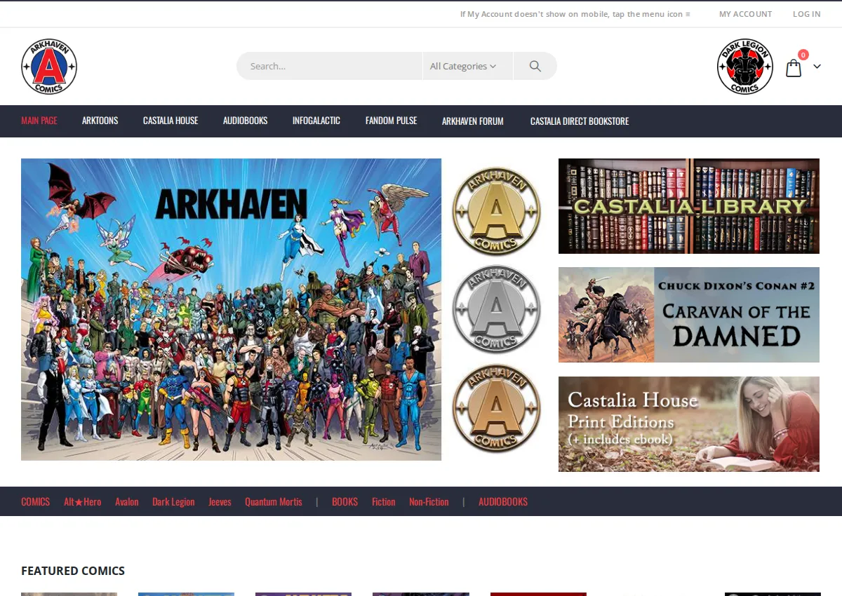 Store homepage