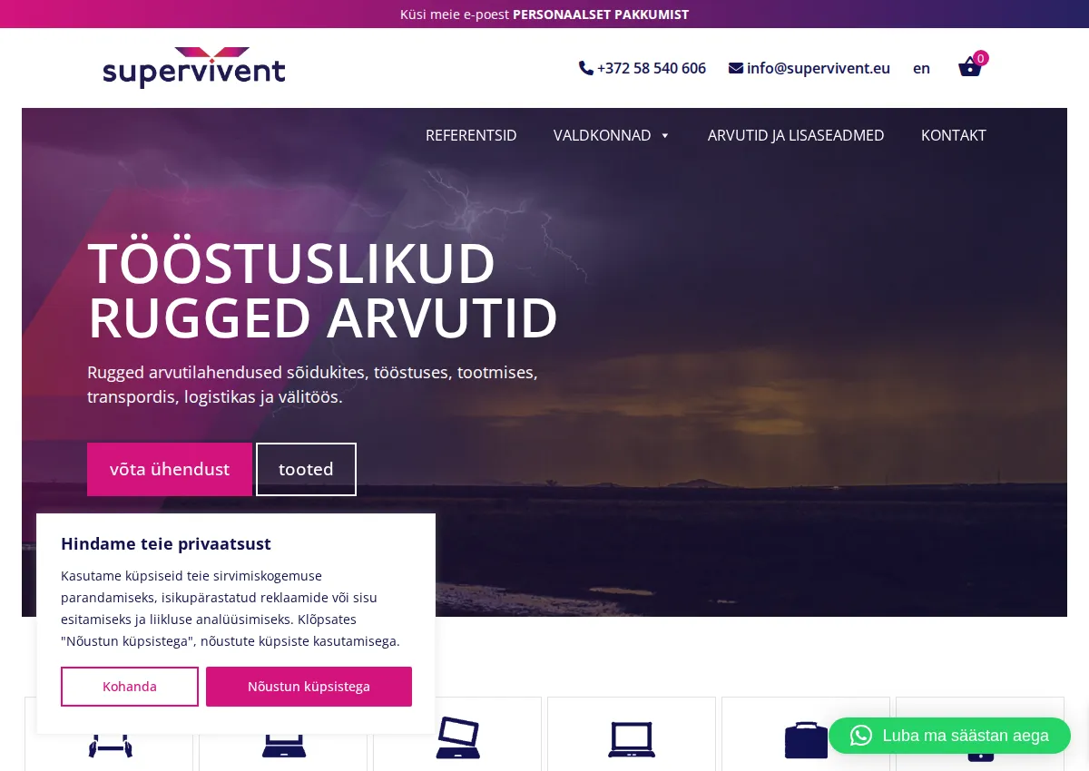 Store homepage