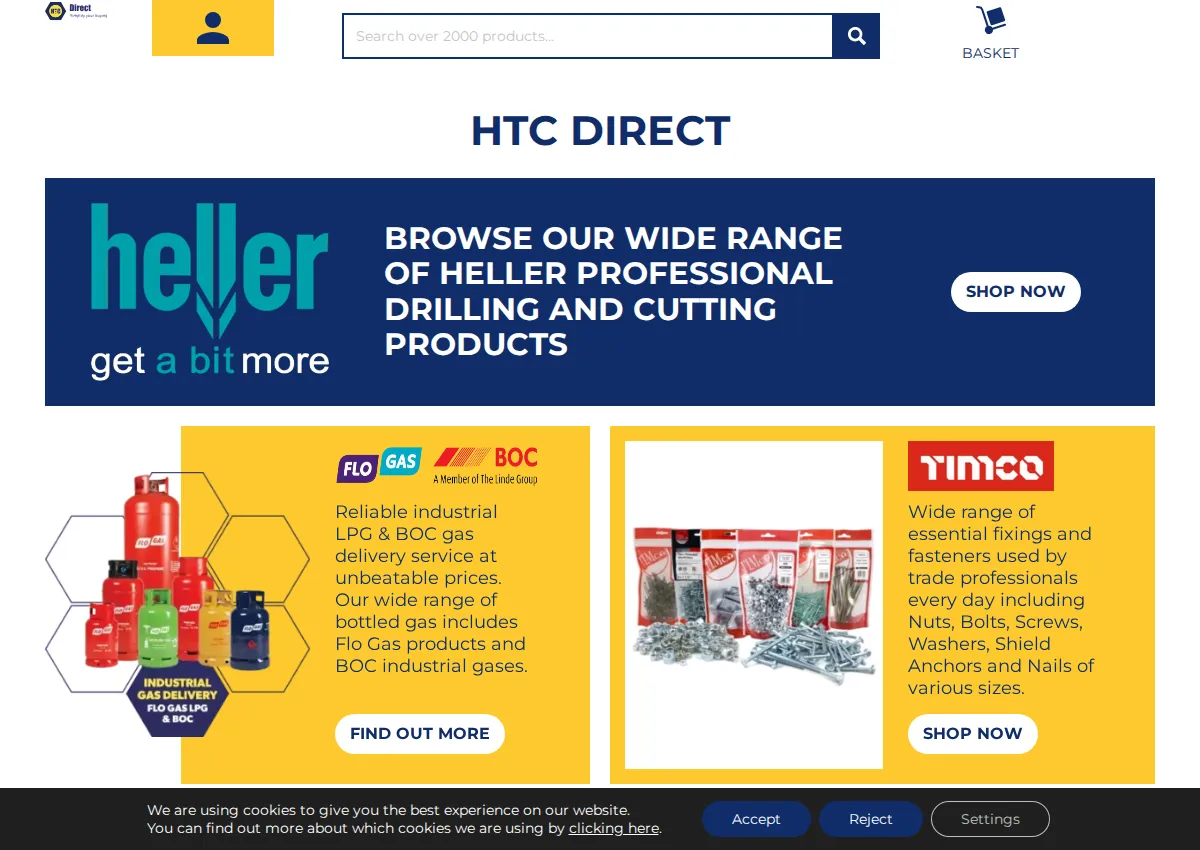 Store homepage
