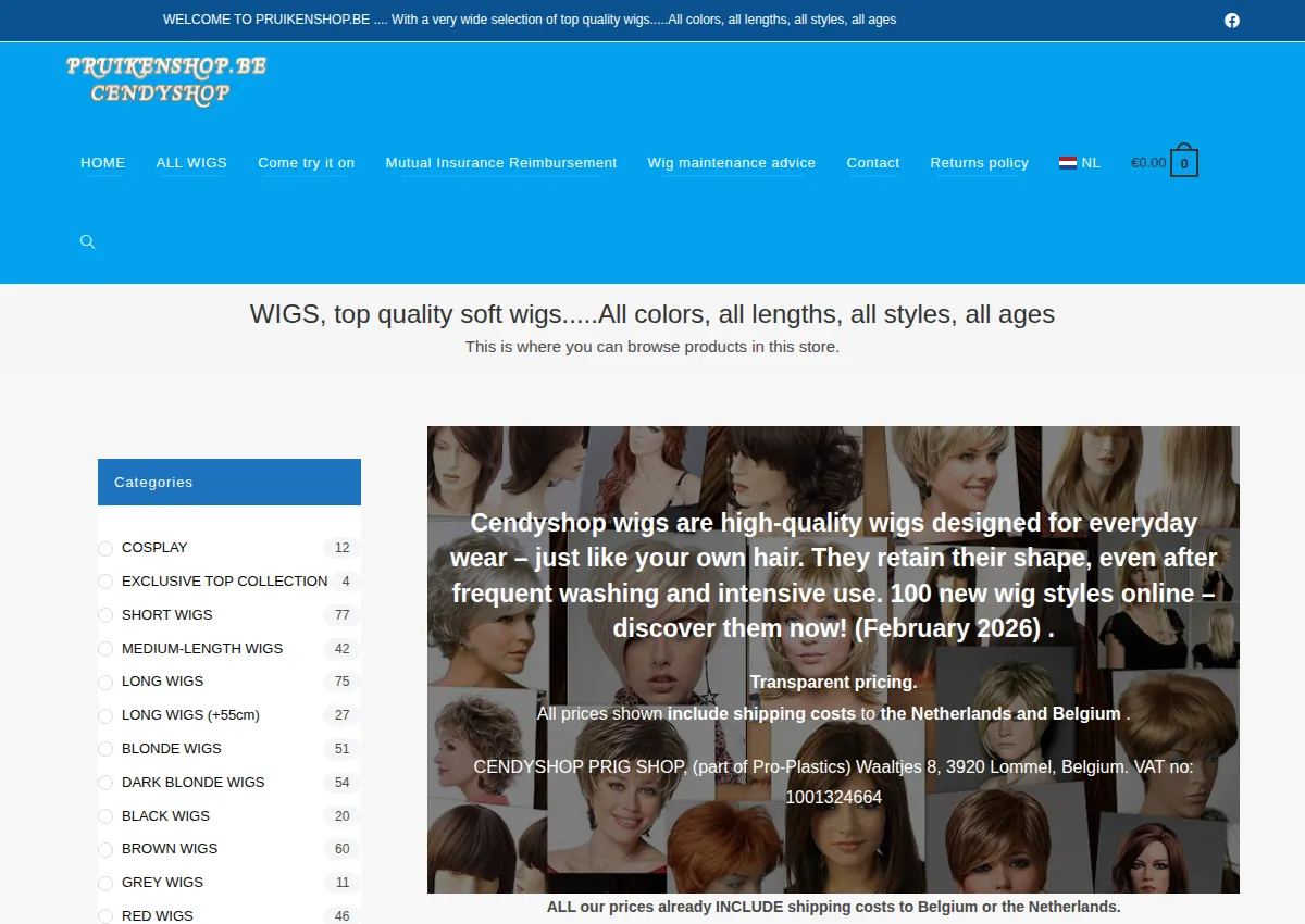 Store homepage