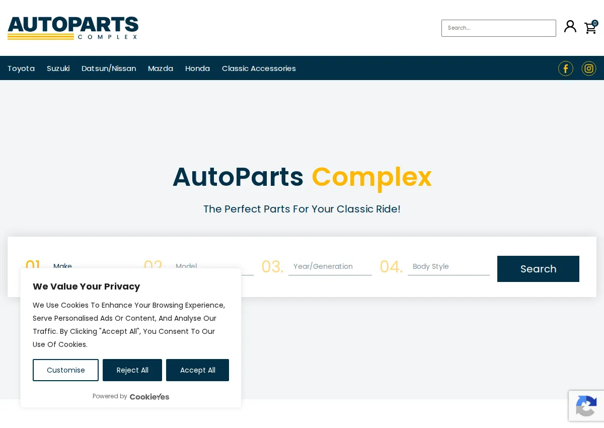 Store homepage