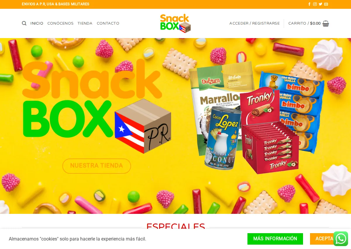 Store homepage
