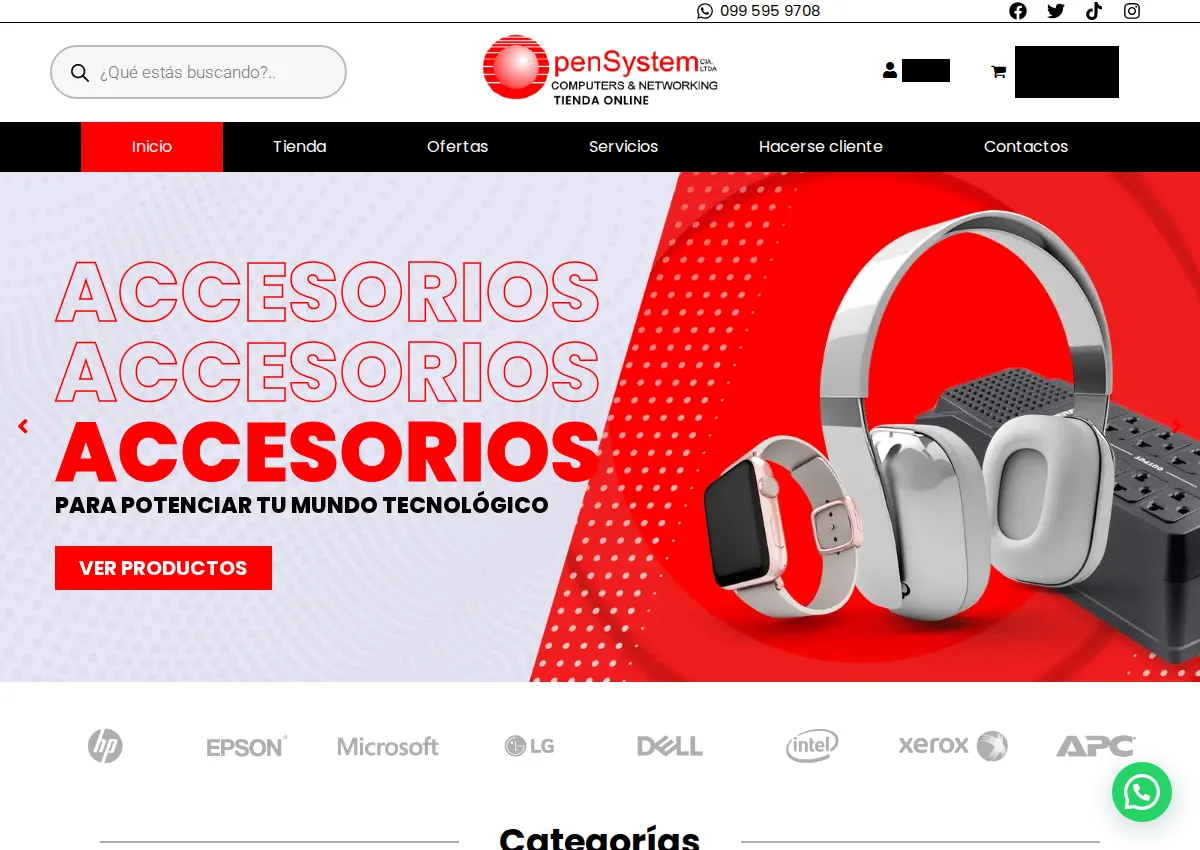 Store homepage