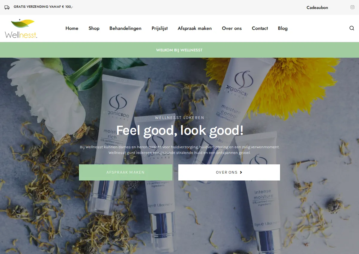 Store homepage