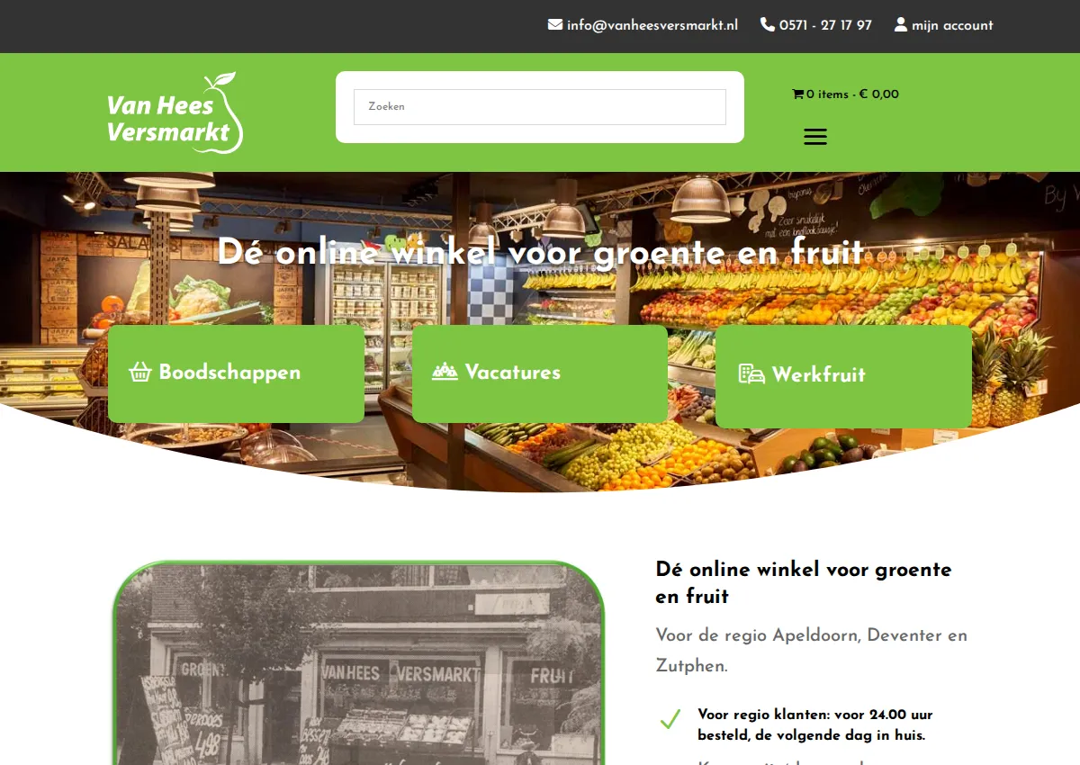 Store homepage