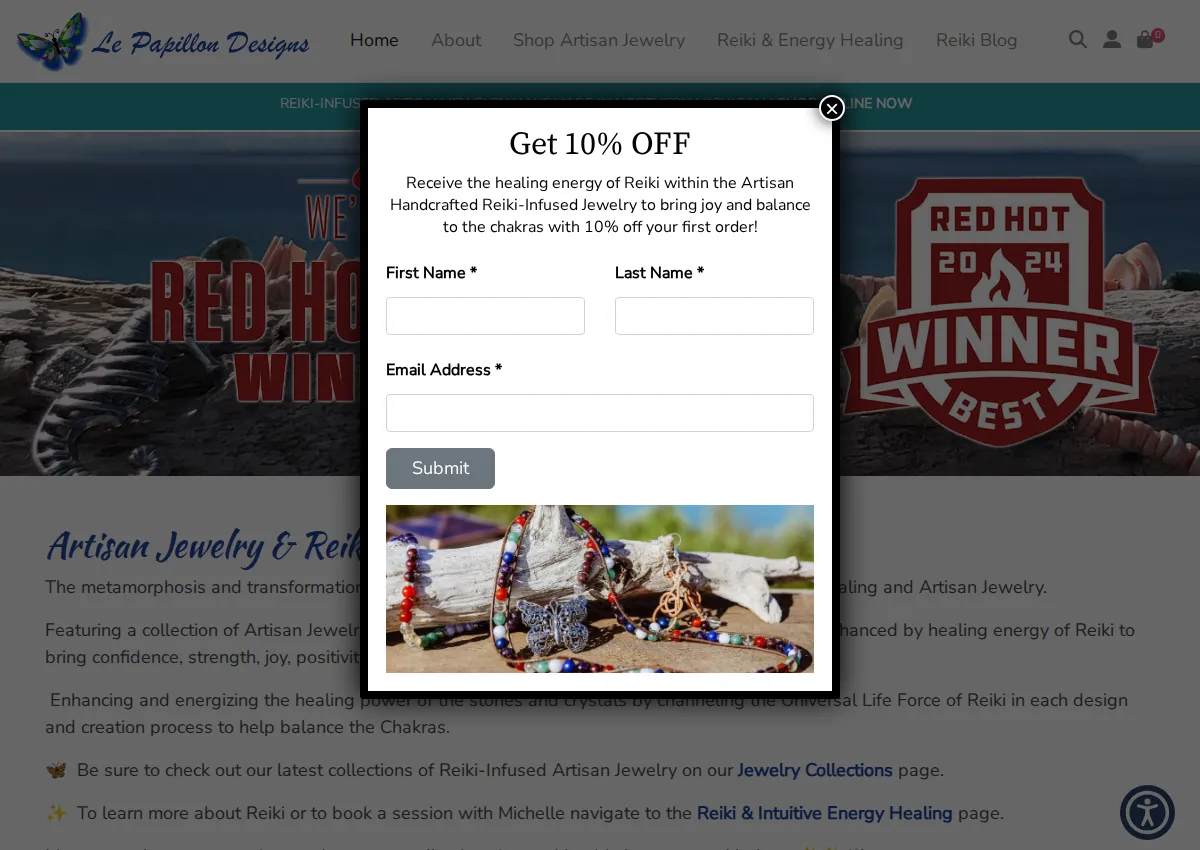 Store homepage