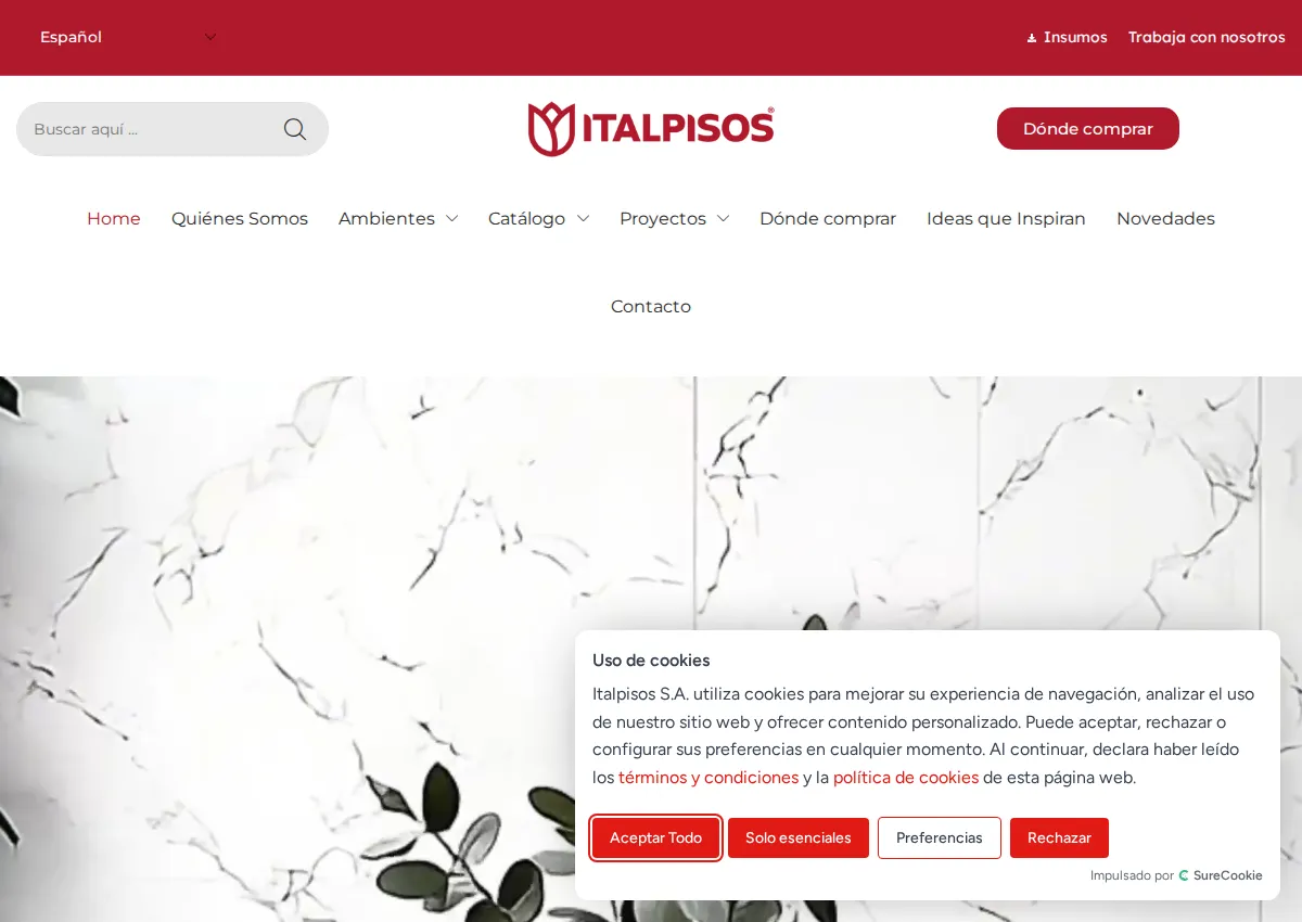 Store homepage