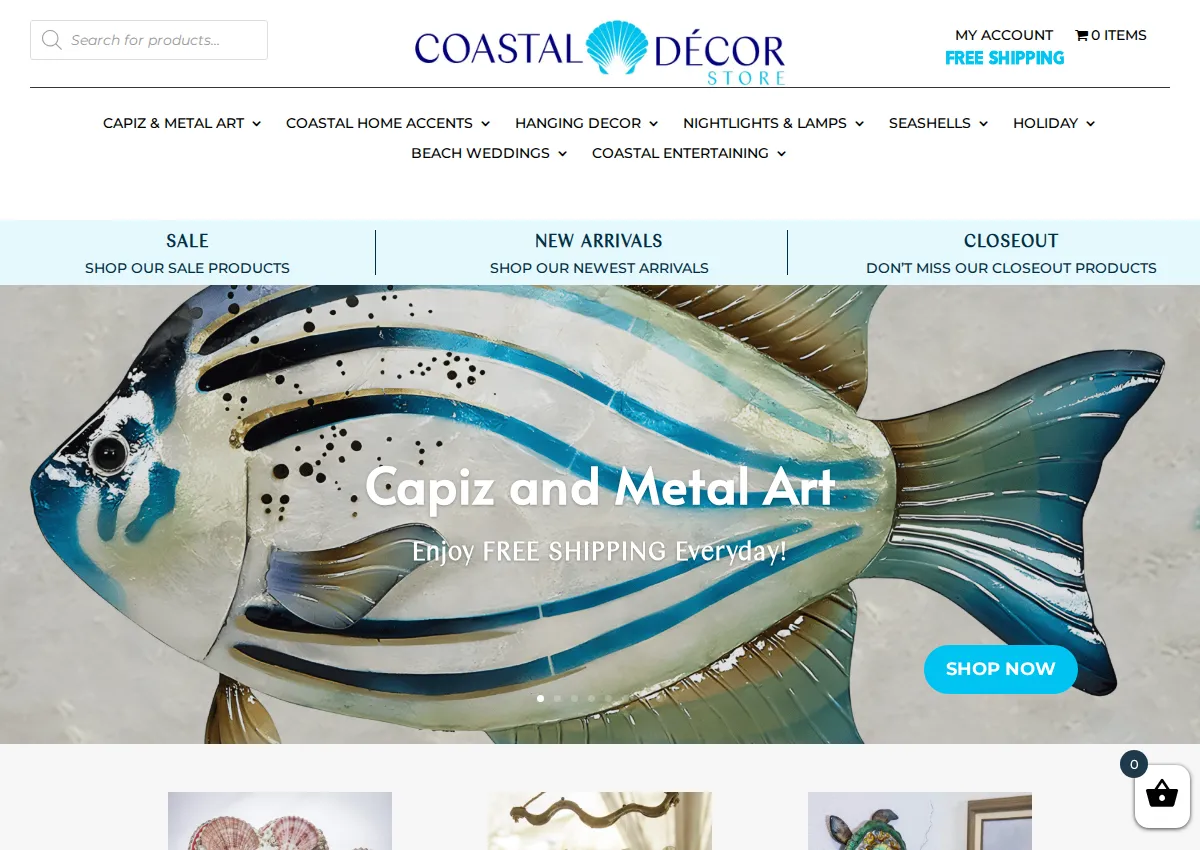 Store homepage