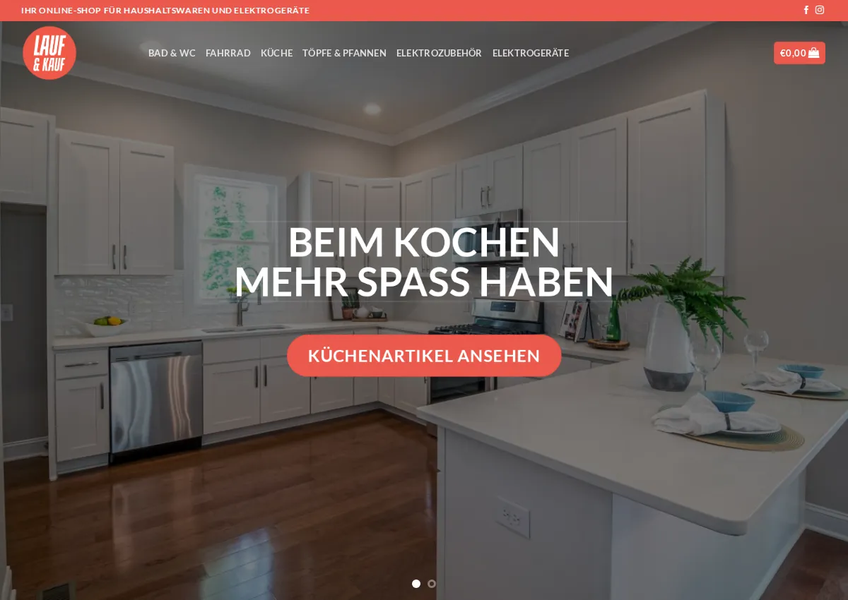 Store homepage