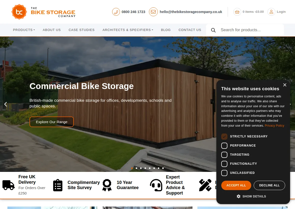 Store homepage