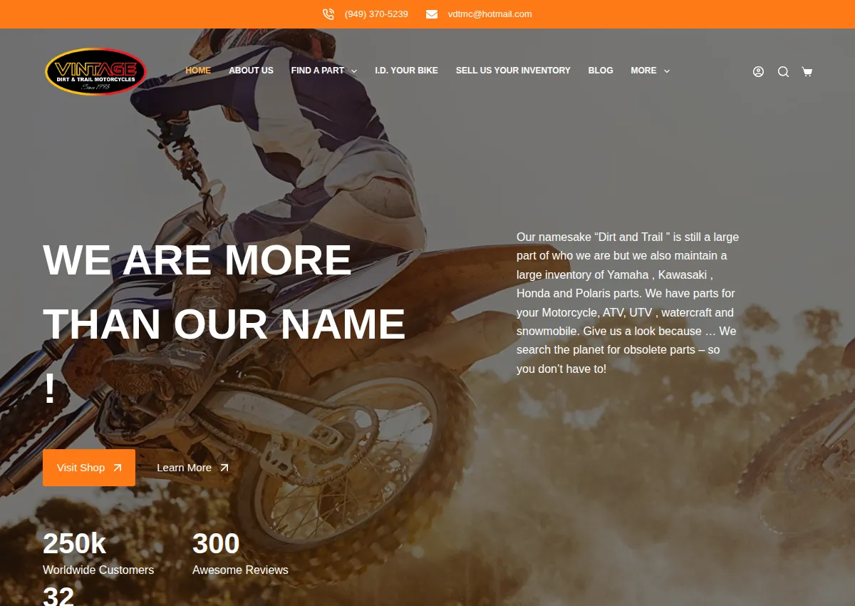 Store homepage