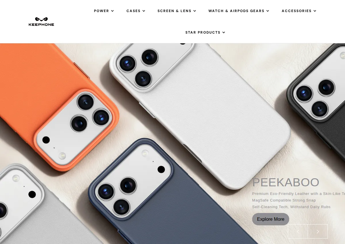 Store homepage