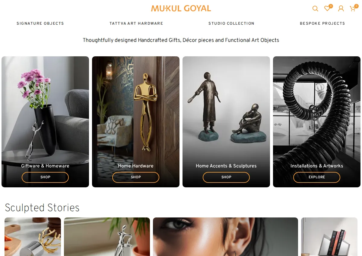 Store homepage