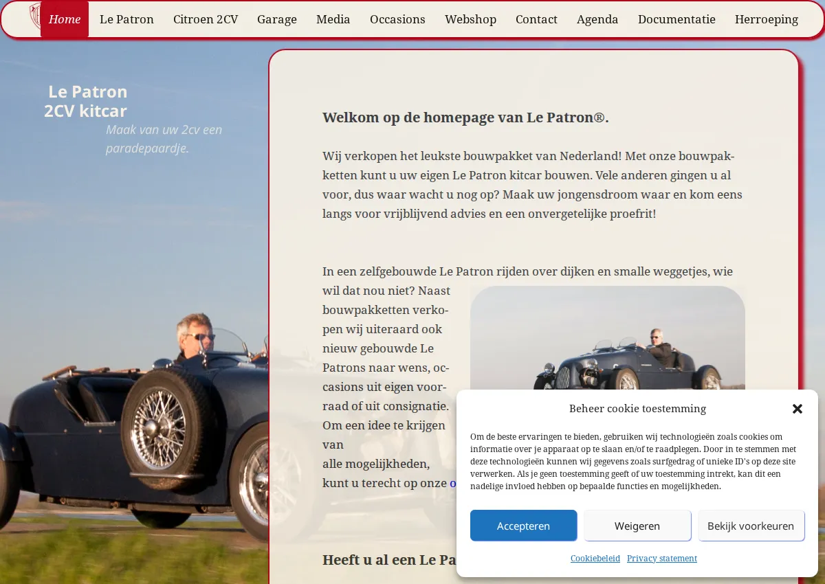 Store homepage