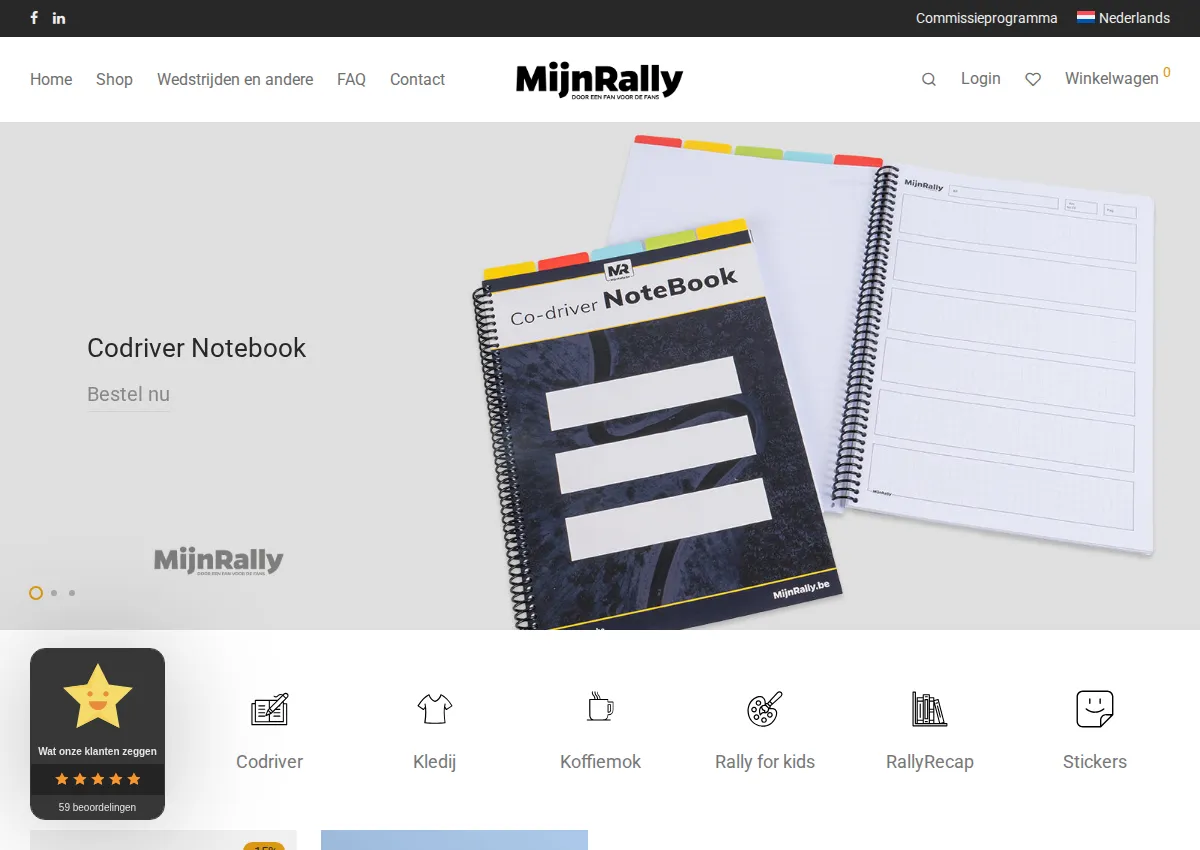 Store homepage