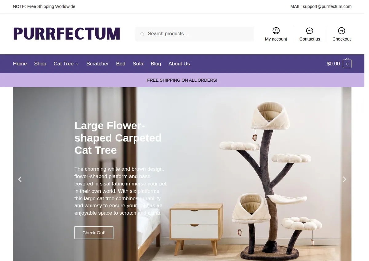 Store homepage
