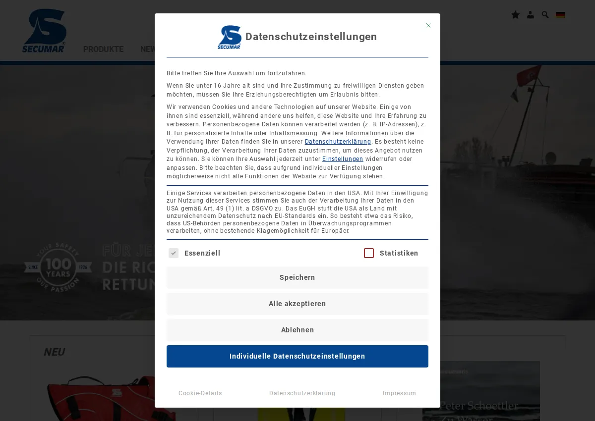 Store homepage